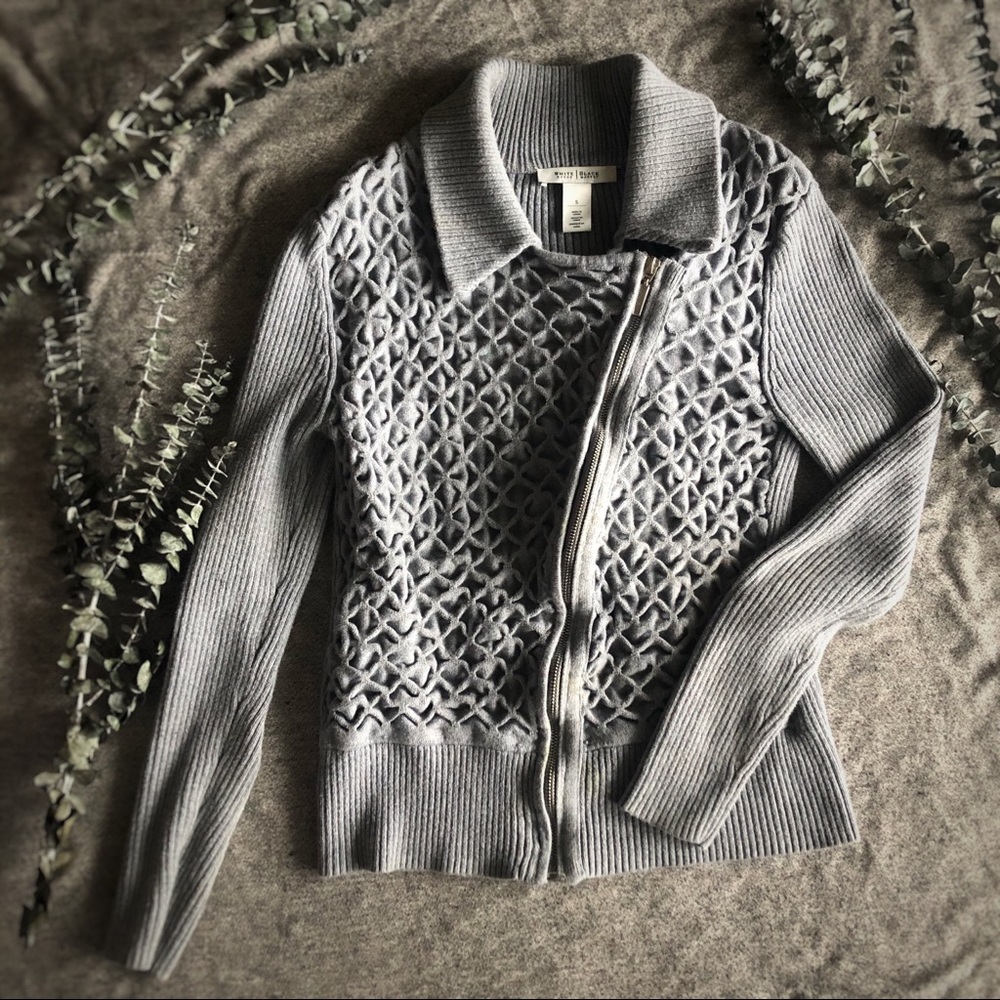 White House Black Market Gray Sweater